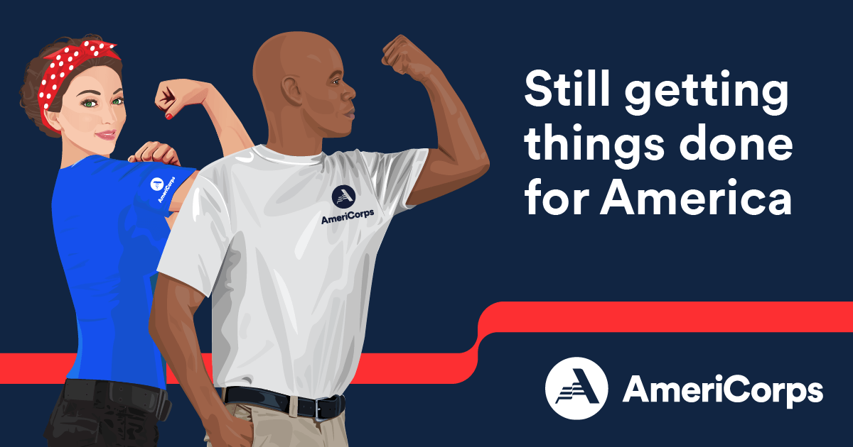 "Join AmeriCorps" poster.